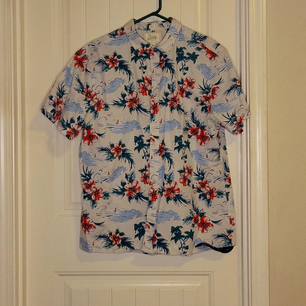 Bixby hawaiian print button down xl